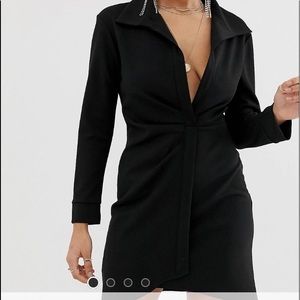 Drape Bodycon Shirt Dress